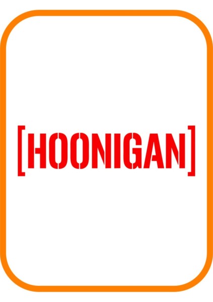 Honnıgan Oto Sticker 30X10 cm Kırmızı
