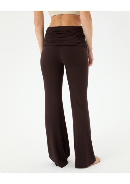 Kahverengi Katlanır Bel Lounge Pantolon fiyatları