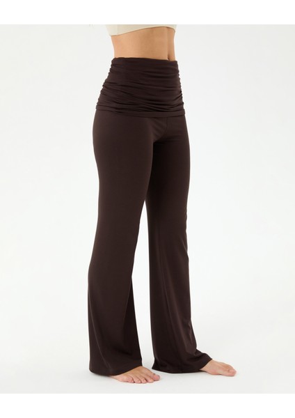 Kahverengi Katlanır Bel Lounge Pantolon indirimleri
