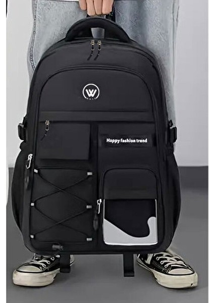 2 Yıl Garantili Kaliteli Okul Çantası - Su Geçirmez ,çok Bölmeli Ortaokul ve Lise Çantası