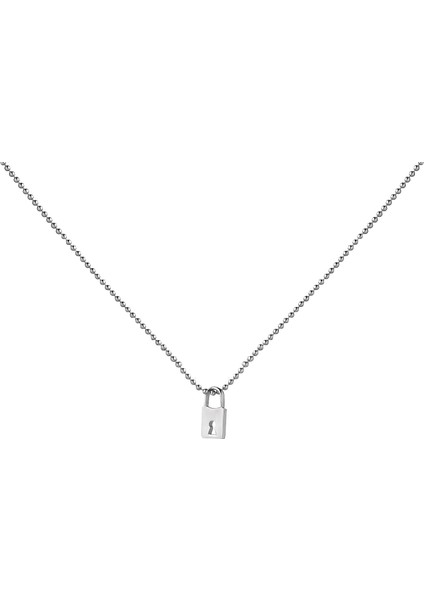 Kilit 925 Ayar Gümüş Erkek Kolye