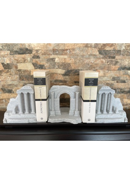 3D Antik Harabe Dekoratif Kitap Tutucu