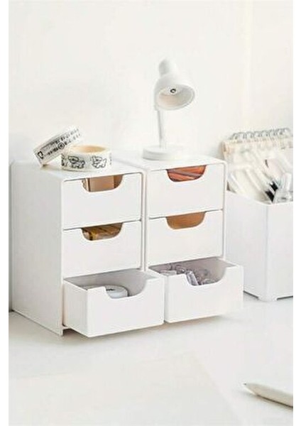 Tidy 4 Adet Mini Çekmece Organizer 3 Çekmeceli Çok Amaçlı Düzenleyici -Takı Hobi Aksesuar Organizeri fiyatları