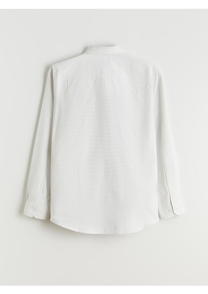 Yeni Sezon Regular Fit Uzun Kollu Armürlü Erkek Gömlek fiyatları