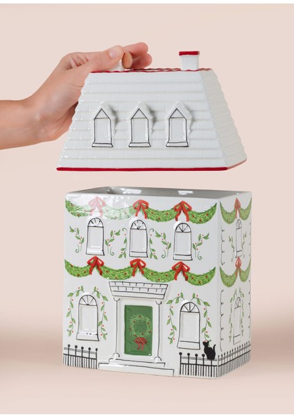 Yılbaşı Kurabiye Kavanozu 19X12X30 cm fiyatları