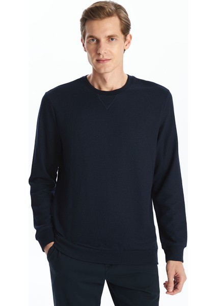 Yeni Sezon Bisiklet Yaka Uzun Kollu Erkek Sweatshirt