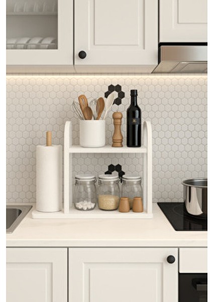 Kağıt Havluluklu Mutfak Rafı – Tezgah Üstü Düzenleyici ve Peçetelik fiyatları