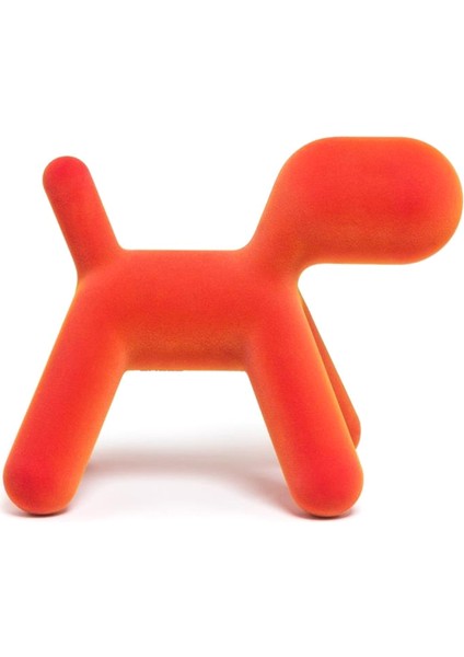 Puppy Medium Orange Köpek Heykeli
