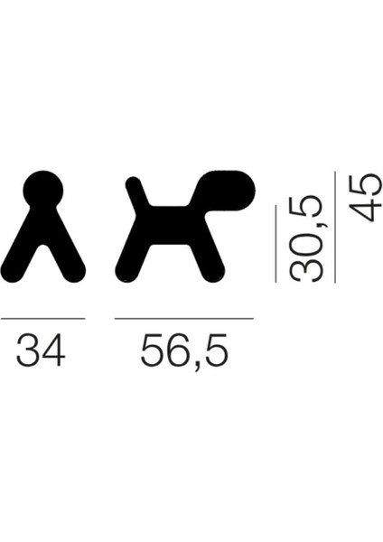 Puppy Medium Orange Köpek Heykeli modelleri