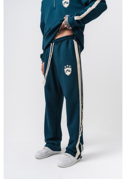 Erkek Şerit Detaylı Modal Baggy Eşofman Altı Zümrüt fiyatları