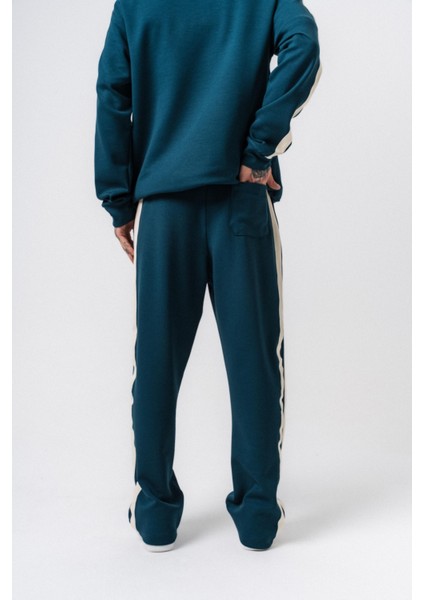 Erkek Şerit Detaylı Modal Baggy Eşofman Altı Zümrüt fırsatları