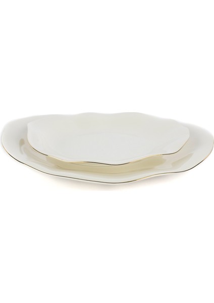 Gold New Wave Beyaz New Bone Porselen 27 Parça 6 Kişilik Yemek Takımı modelleri