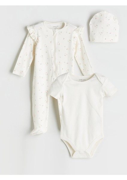 Yeni Sezon Çiçekli Kız Bebek Hastane Çıkış Seti