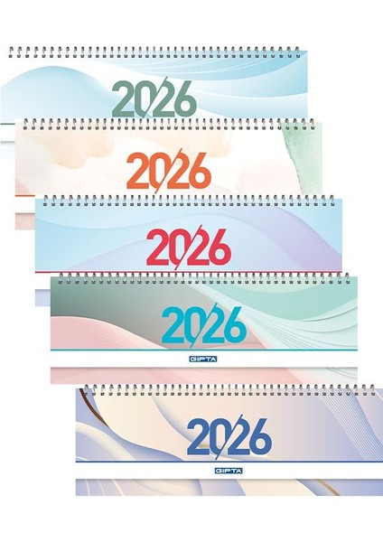 2026 Spiralli Masa Takvimi 12X33 cm 504-BTK 5 Adet