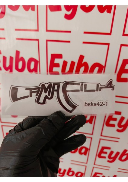 Ailem Tavşan 15X5 cm Mini Boy Renkli Baskı Sticker, Bisiklet, Karavan,otomobil,çocuk Odası