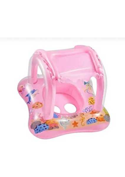 Gölgelikli Bebek Flotörü Bebek Baby Float Oturaklı Bebek Simidi Şişme
