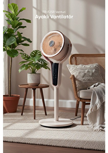 Ayaklı Vantilatör 3 Kademe Hız Ayarlı Kumandalı FR-F25R Venturi