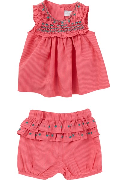 Narçiçeği Kolsuz Tunik ve Bloomer Şort Kız Bebek 2'li Set fiyatları