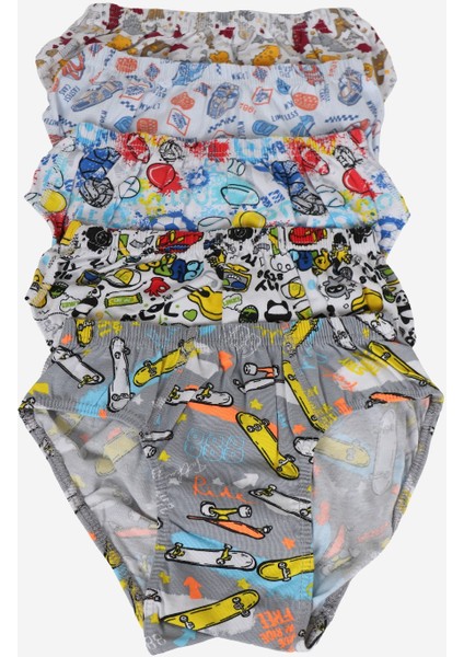 6 Adet Emprime Renk Erkek Çocuk Slip Külot 9-10 YAŞ fiyatları