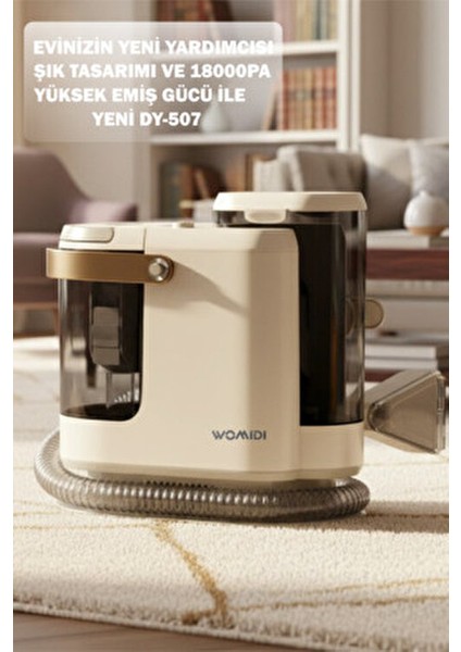 Halı ve Koltuk Yıkama Makinesi 600W Güç 18.000 Pa Emiş Gücü Leke Çıkartma Makinesi 4 Başlıklı