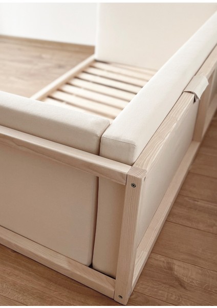 Montessori Floorbed Masif Dişbudak Bebek Yatak 90 x 190 cm modelleri