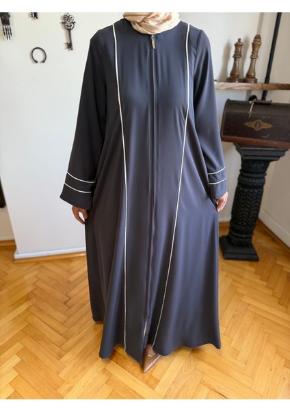 Antrasit Kol Ağzı ve Önü Çift Biyeli Ferace 5045 indirimleri