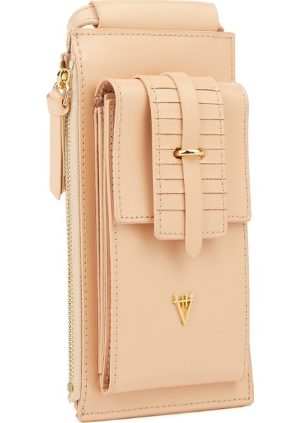 Kum Logo Detaylı Kadın Deri Telefon Çantası modelleri