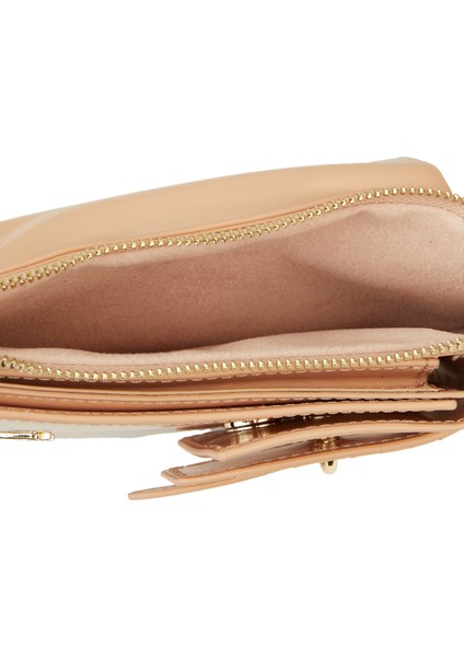 Kum Logo Detaylı Kadın Deri Telefon Çantası