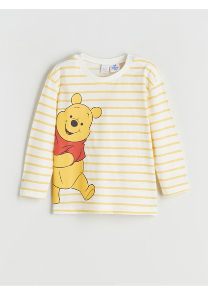 Yeni Sezon Winnie The Pooh Baskılı Uzun Kollu Erkek Bebek Tişört ve Eşofman Altı 2'li fiyatları