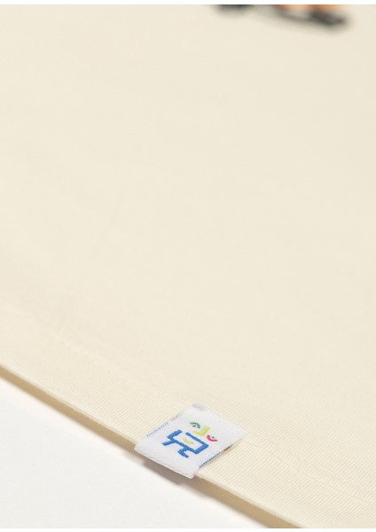 Cool Funny Crab Baskılı Ekru Kısa Kollu Erkek Çocuk T-Shirt modelleri