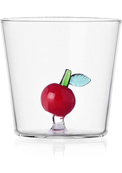 Red Apple Elma Figürlü Cam Su Bardağı