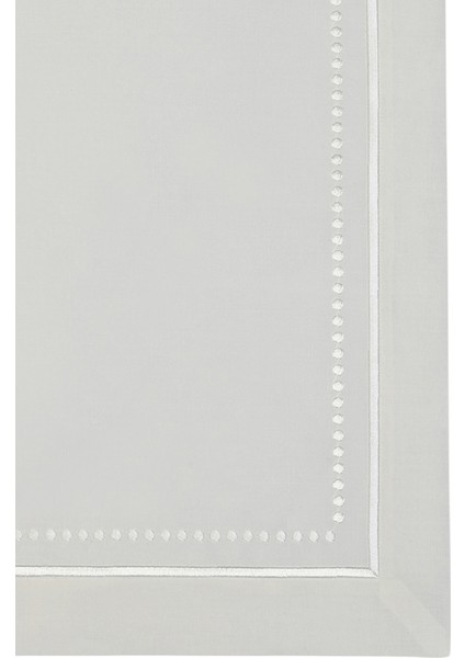 Monica Beyaz Keten Nakış ve Nokta Detaylı 2'li Peçete Seti fiyatları