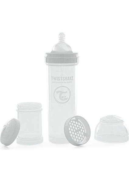 Beyaz Anti-Kolik Bebek Biberonu 330 ml