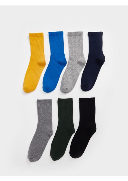 Yeni Sezon Basic Erkek Çocuk Soket Çorap 7'li