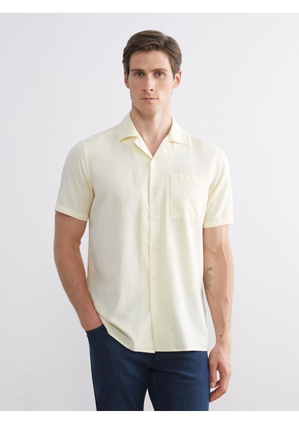 Yeni Sezon Regular Fit Resort Yaka Kısa Kollu Erkek Gömlek