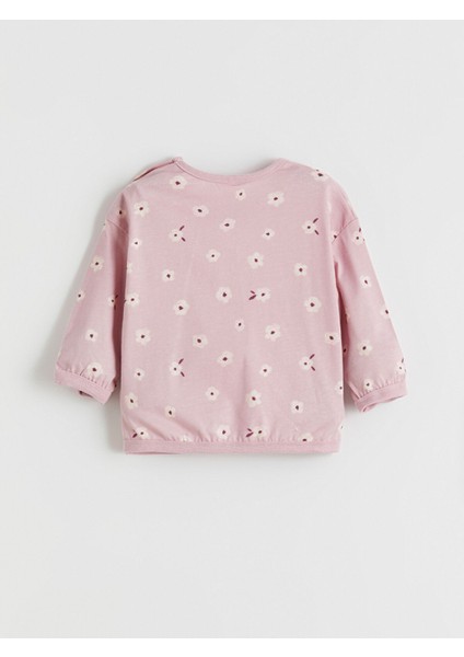 Yeni Sezon Bisiklet Yaka Çiçekli Kız Bebek Pijama Takımı fırsatları