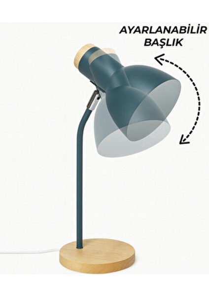 Ahşap Nordic Derin Yeşil Masa Lambası fiyatları