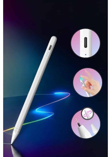 Allzey Tablet Kalemi Stylus Pen Dokunmatik Kalem Android ve Ios Uyumlu Şarjlı indirimleri