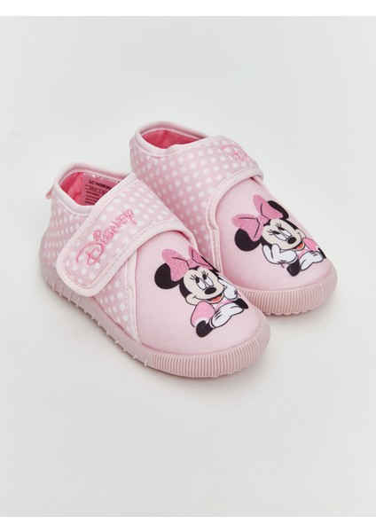 Yeni Sezon Minnie Mouse Baskılı Kız Bebek Panduf