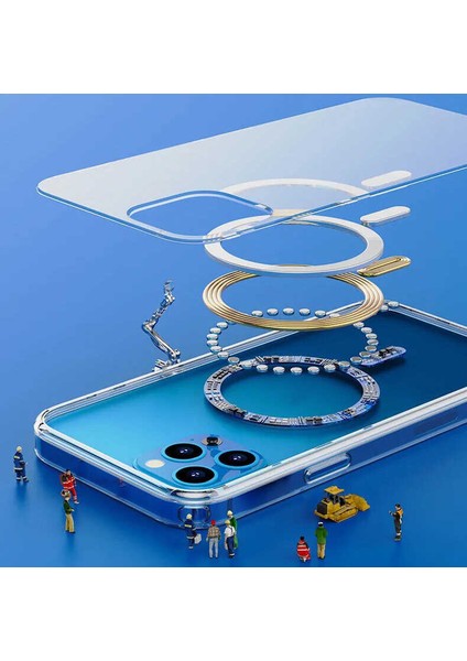 iPhone 11 Pro Max Kılıf N7TH Tacsafe Wireless Kapak-Renksiz indirimleri