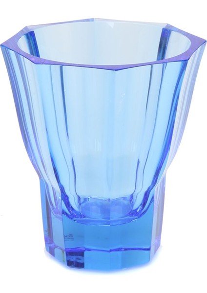 Mavi Çizgi Dokulu Kristal Dekoratif Kase