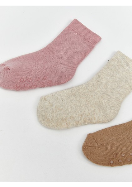 Yeni Sezon Basic Kız Bebek Havlu Soket Çorap 3'lü modelleri