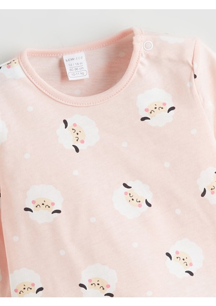 Yeni Sezon Bisiklet Yaka Baskılı Kız Bebek Tişört fiyatları