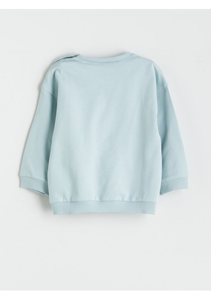 Yeni Sezon Bisiklet Yaka Uzun Kollu Daisy Duck Baskılı Kız Bebek Sweatshirt ve Tayt 2'li modelleri