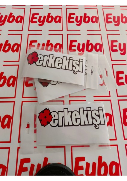 Erkek Işi Sticker Renkli Baskı Baskes 1 Adet 18X6 cm modelleri