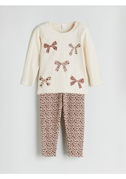 Yeni Sezon Kız Bebek Tişört ve Tayt 2'li