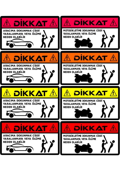 Aracıma Dokunma Sticker Otomobil , Araç , Araba Sticker X2 Adet fiyatları