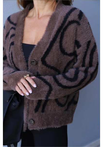 Kahve Desenli Hırka fiyatları