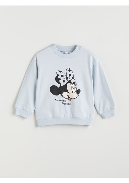 Yeni Sezon Minnie Mouse Baskılı Kız Bebek Sweatshirt ve Tayt 2'li fiyatları