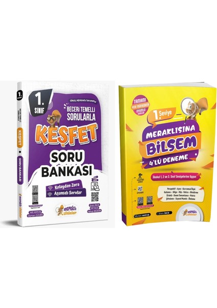 1.sınıf Tüm Dersler Soru Bankası+1.sınıf Bilsem 4'lü Deneme (2'li Set)